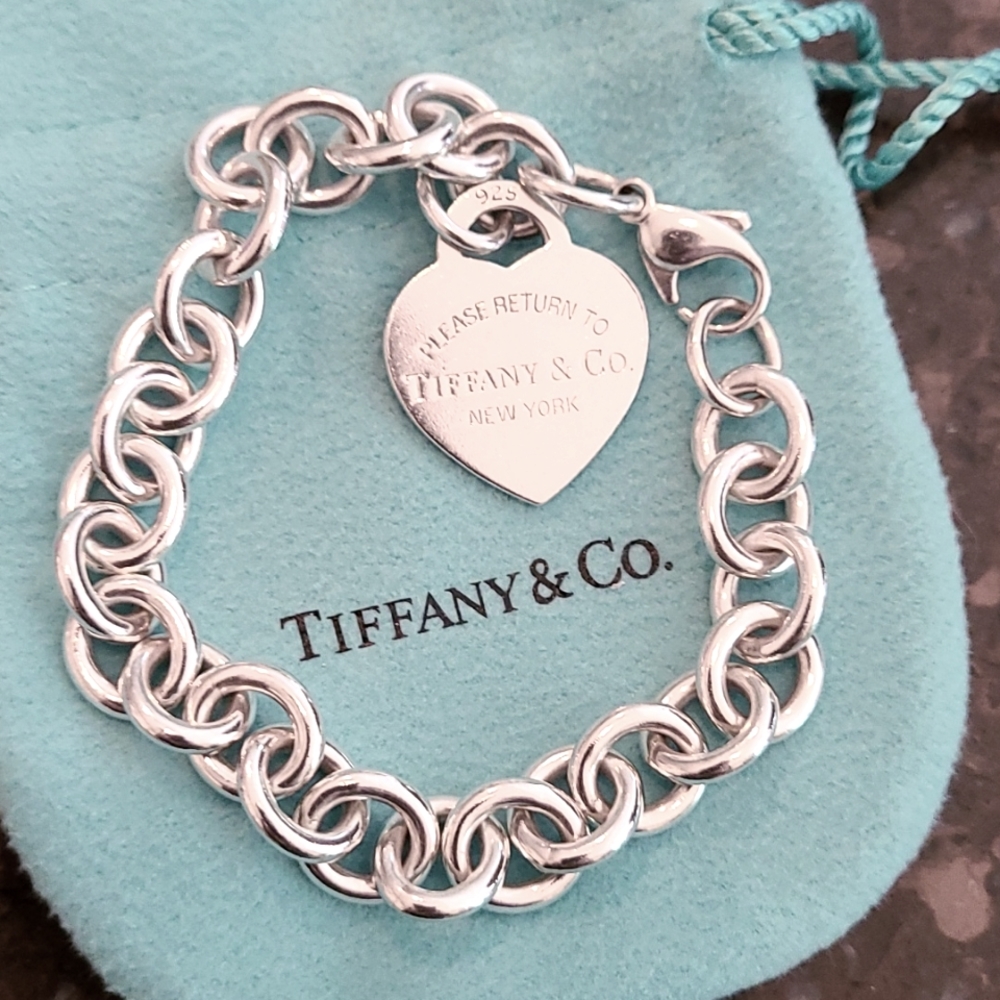 Authentic Return to Tiffany Heart Chain Bracelet